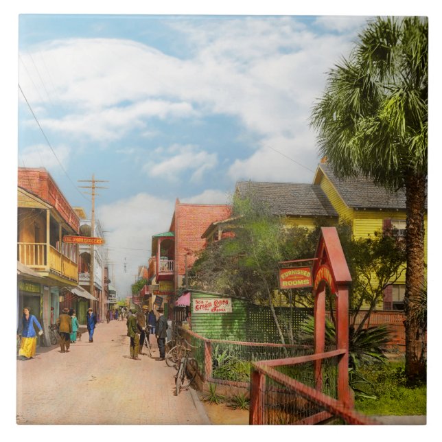 City - St Augustine Florida - Cozy Inn 1908 Ceramic Tile (Front)