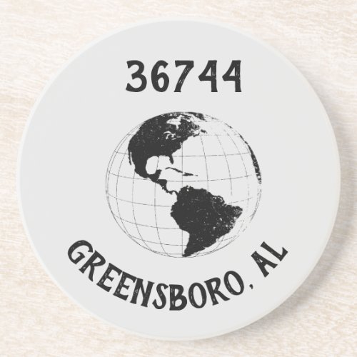 City State Zip Code Globe World Map Coaster