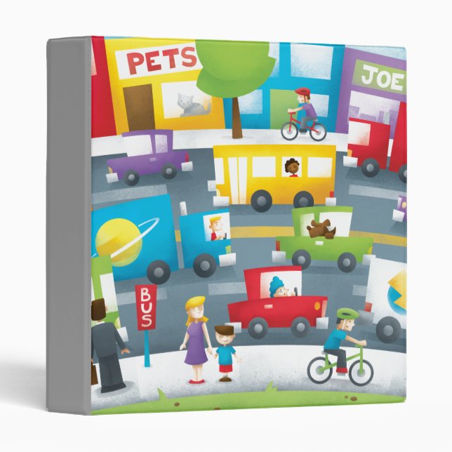 City Street 3 Ring Binder (Front/Spine)