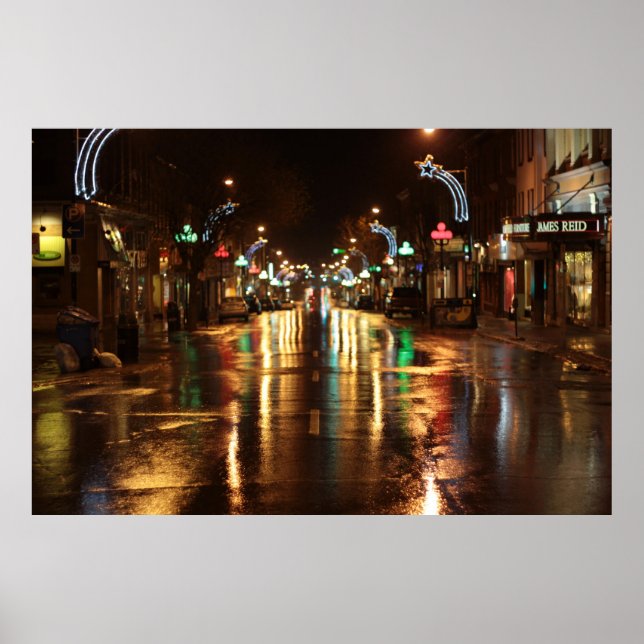 City street at  night poster (Front)
