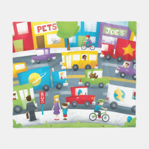 City Street Fleece Blanket