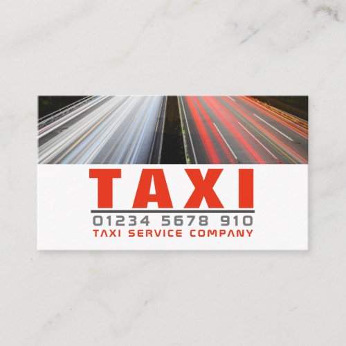 City Street Lights Taxi Cab Firm Price List Business Card
