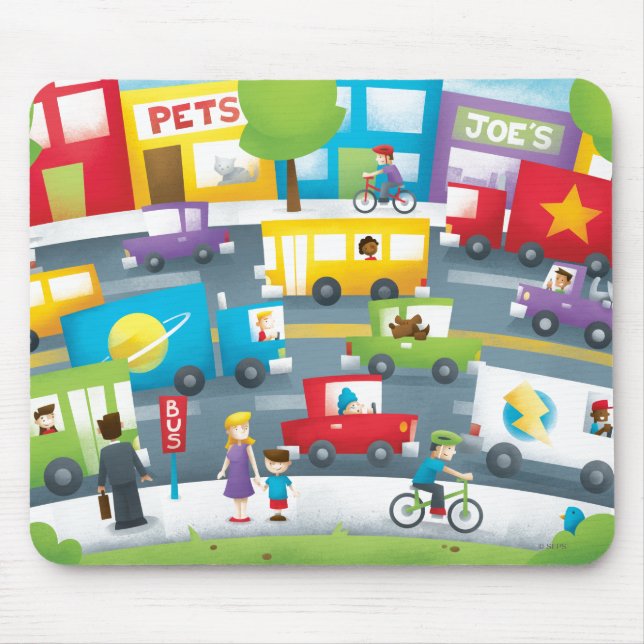 City Street Mouse Pad (Front)