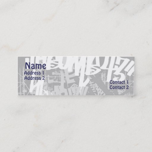 Customizable City Street - Skinny Business Cards