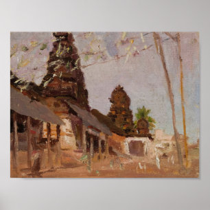 City street – study. From the journey to India Poster