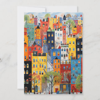 City streets thank you card
