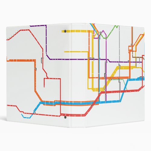 City subway map 3 ring binder