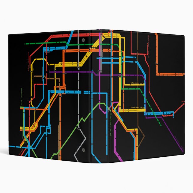 City subway map 3 ring binder (Background)