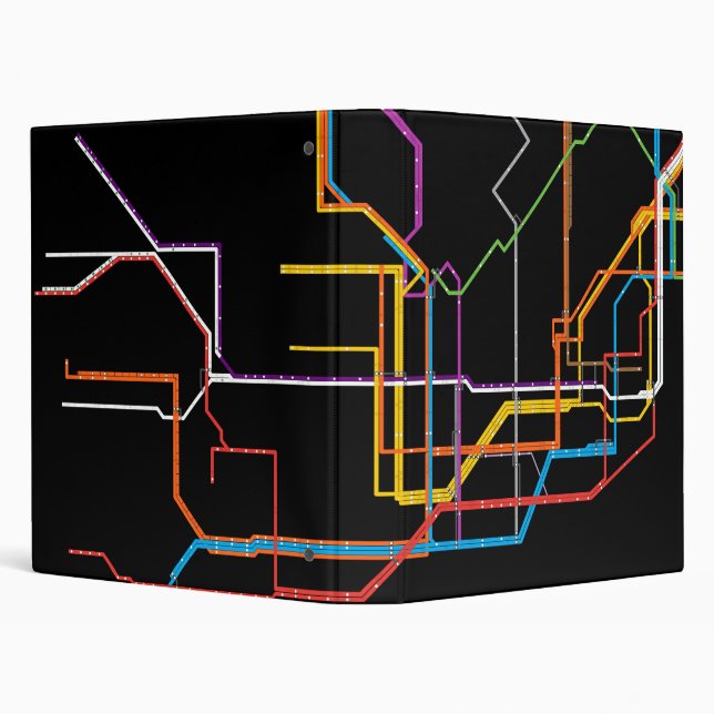 City subway map 3 ring binder (Background)