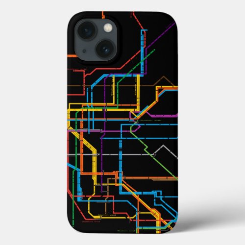 City subway map iPhone 13 case