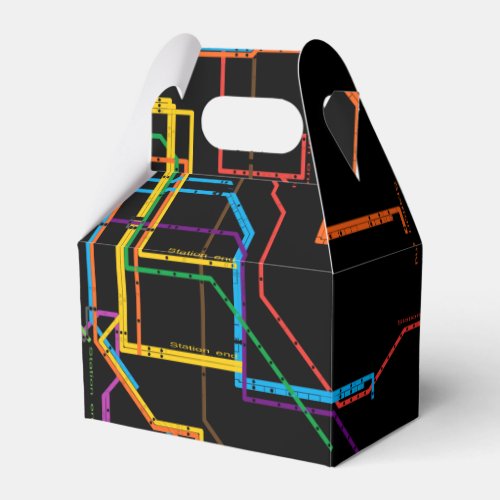 City subway map favor boxes