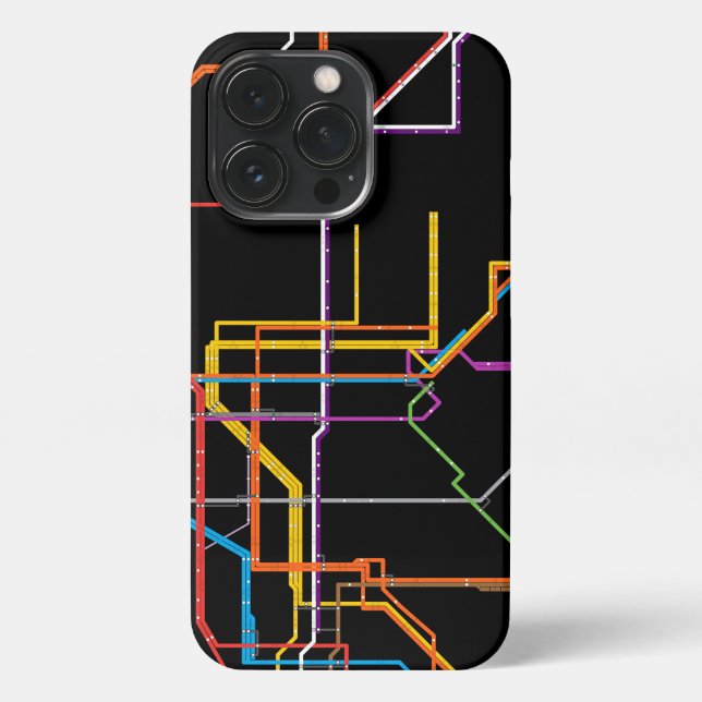 City subway map iPhone case (Back)