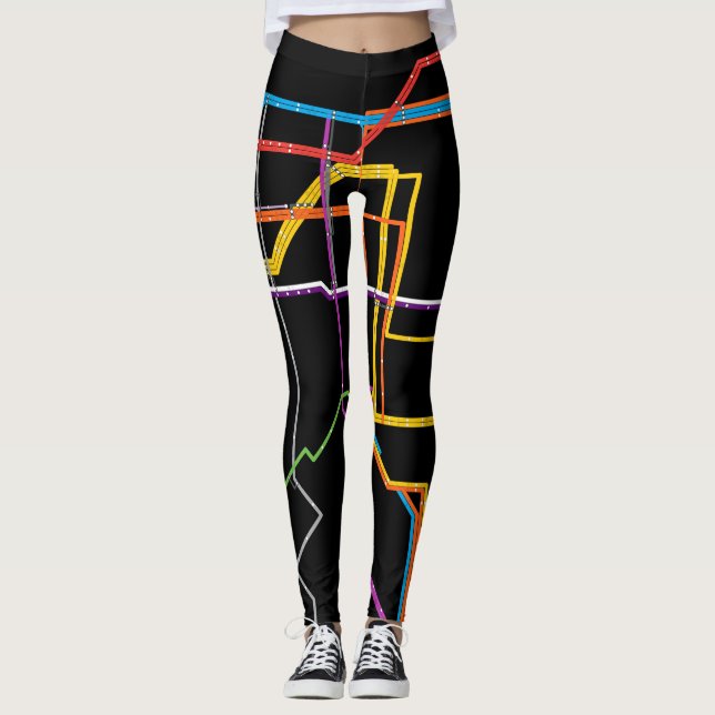 City subway map leggings (Front)