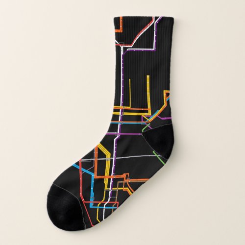 City subway map socks