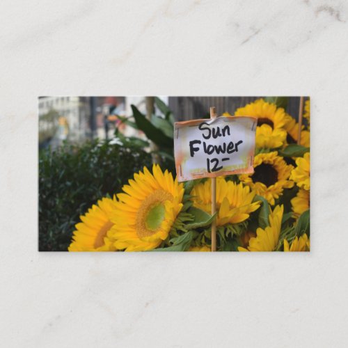 City Sunflowers NYC Flower Photography Nature Business Card