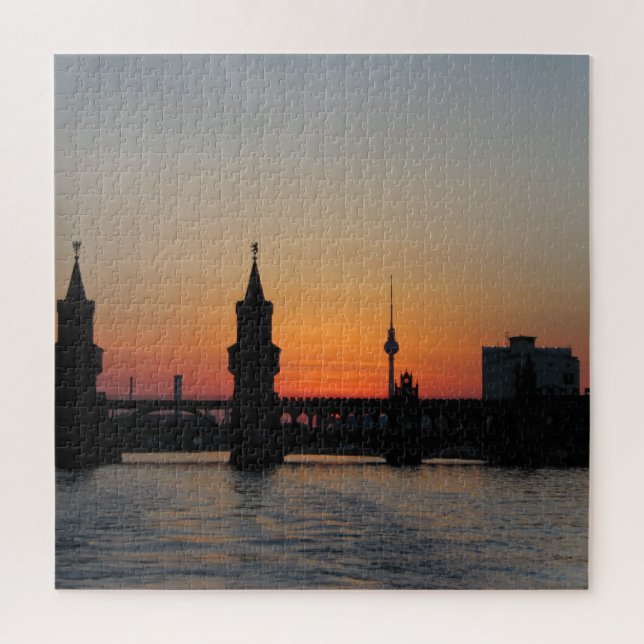 City sunset landscape jigsaw puzzle (Vertical)