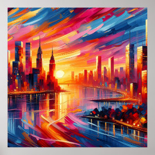 CITY SUNSET POSTER