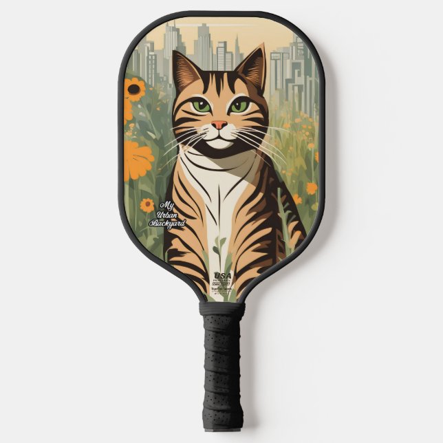City Tabby Personalized Pickleball Paddle (Front)