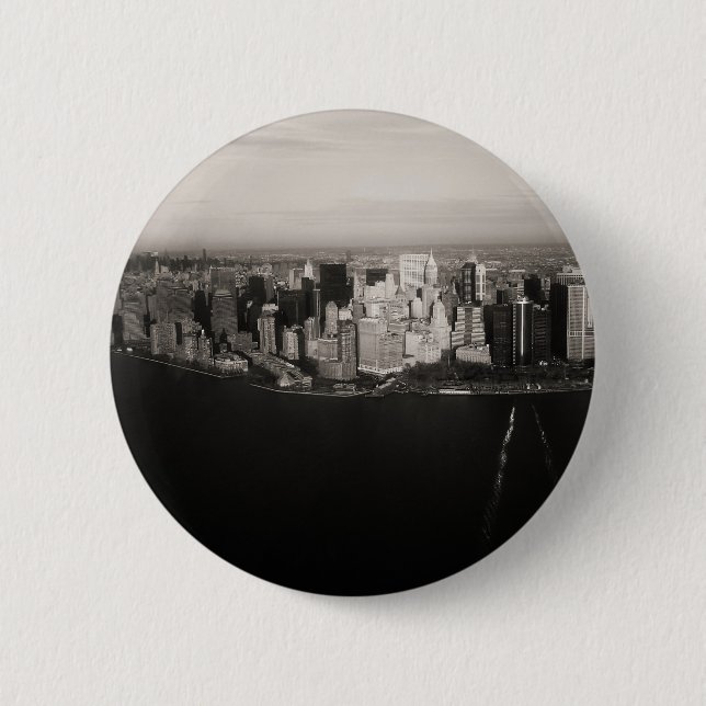 City that never sleeps pinback button (Front)