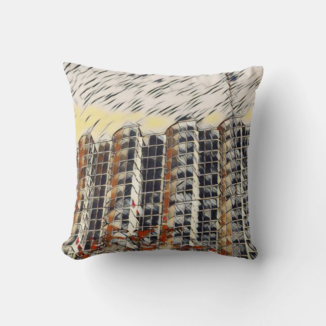City Throw Pillow (Front)