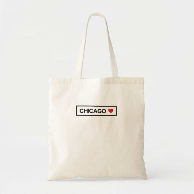 City Town State Country Home I Love Chicago Tote Bag (Front)