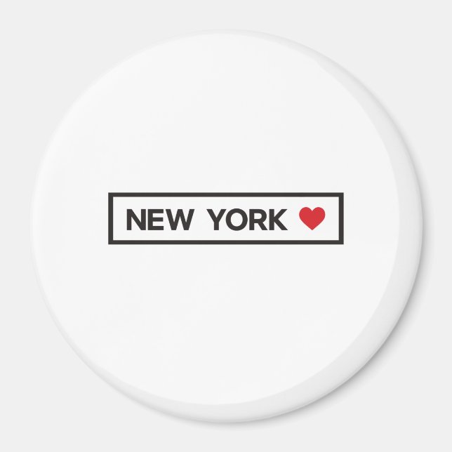 City Town State Country Home I Love New York Magnet (Front)