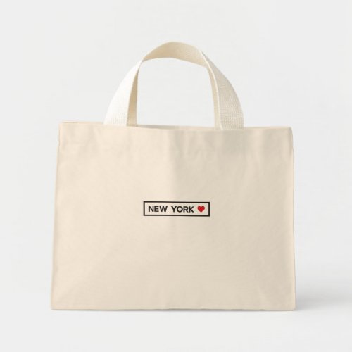 City Town State Country Home I Love New York Mini Tote Bag