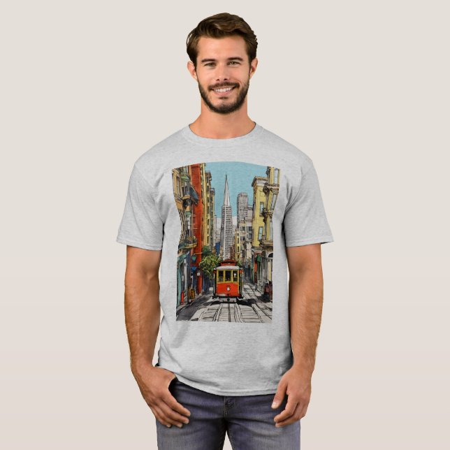 "City Tracks" "Metropolitan Journey" "Urban Rails" T-Shirt (Front Full)