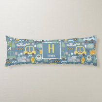 City Transportation Kids Personalized Body Pillow