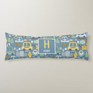 City Transportation Kids Personalized Body Pillow