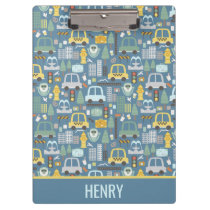 City Transportation Kids Personalized Clipboard