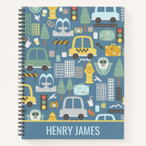 City Transportation Kids Personalized Notebook