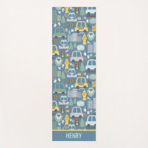City Transportation Kids Personalized Yoga Mat