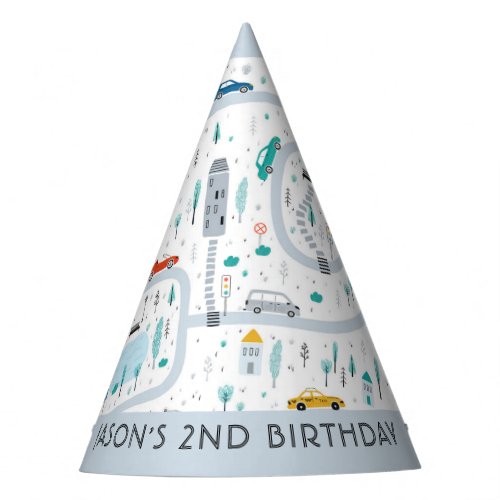 City Transportation Truck Second Boy Birthday Party Hat