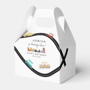 City Transportation Vehicles Truck Second Birthday Favor Boxes