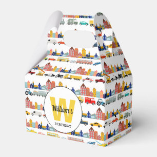 City Transportation Vehicles Trucks Cars Kids Favor Boxes