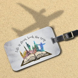City Travel Love Book The Trip Quote Luggage Tag