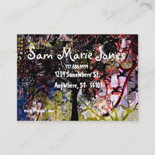 City Tree Grunged - Lite Business Card Templates
