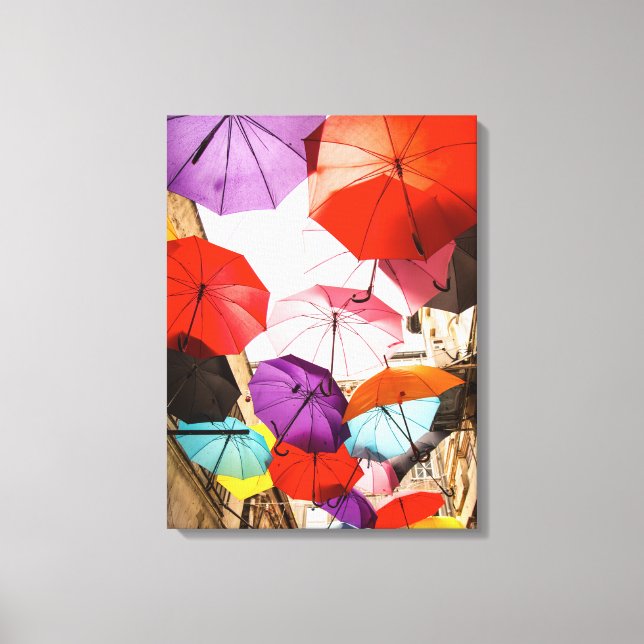 City Umbrellas Wrapped Canvas (Front)