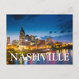 City View at Night Nashville, Tennessee Postcard