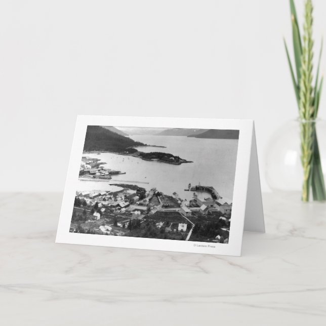City View of Wrangell, Alaska Photograph Card (Front)