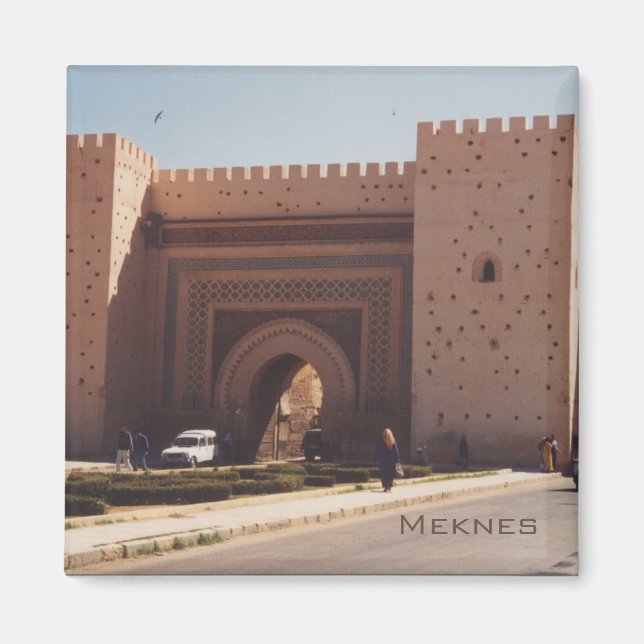 City Walls and Gate of Meknes Magnet (Front)