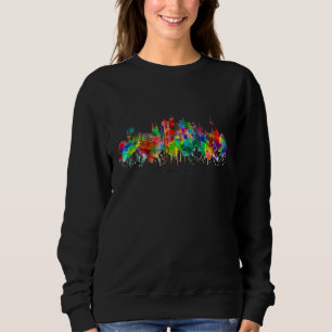 City Watercolor Skyline Home State Souvenir cologn Sweatshirt