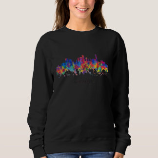 City Watercolor Skyline Home State Souvenir Guadal Sweatshirt