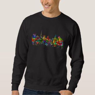 City Watercolor Skyline Home State Souvenir paris Sweatshirt