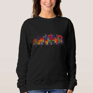 City Watercolor Skyline Home State Souvenir Verona Sweatshirt