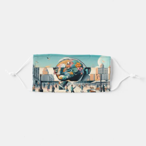 City Wide Mural Sculpture Adult Cloth Face Mask