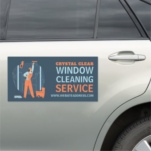 City Windows Window Cleaner Cleaning Service Car Magnet