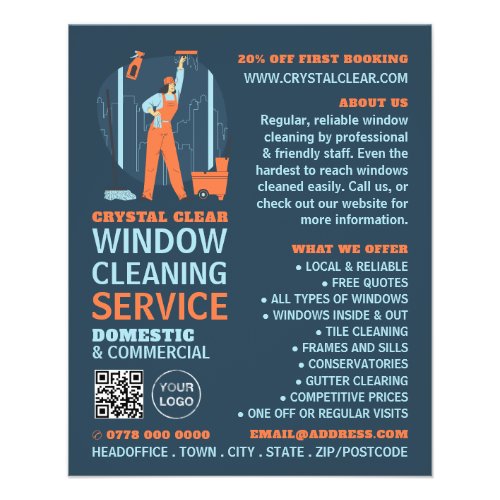 City Windows Window Cleaner Cleaning Service Flyer