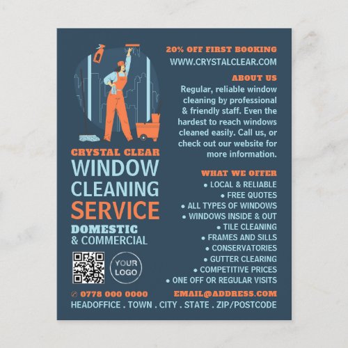 City Windows Window Cleaner Cleaning Service Flyer